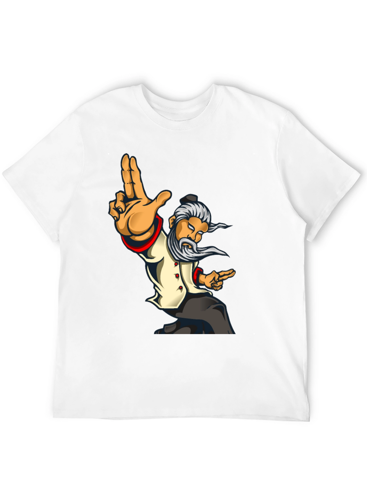 Kung Fu Master Graphic Tee - Black Cotton T-Shirt