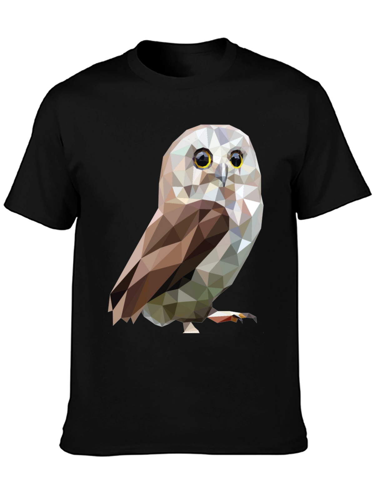 Geometric Owl Graphic Tee - Stylish Mens T-Shirt