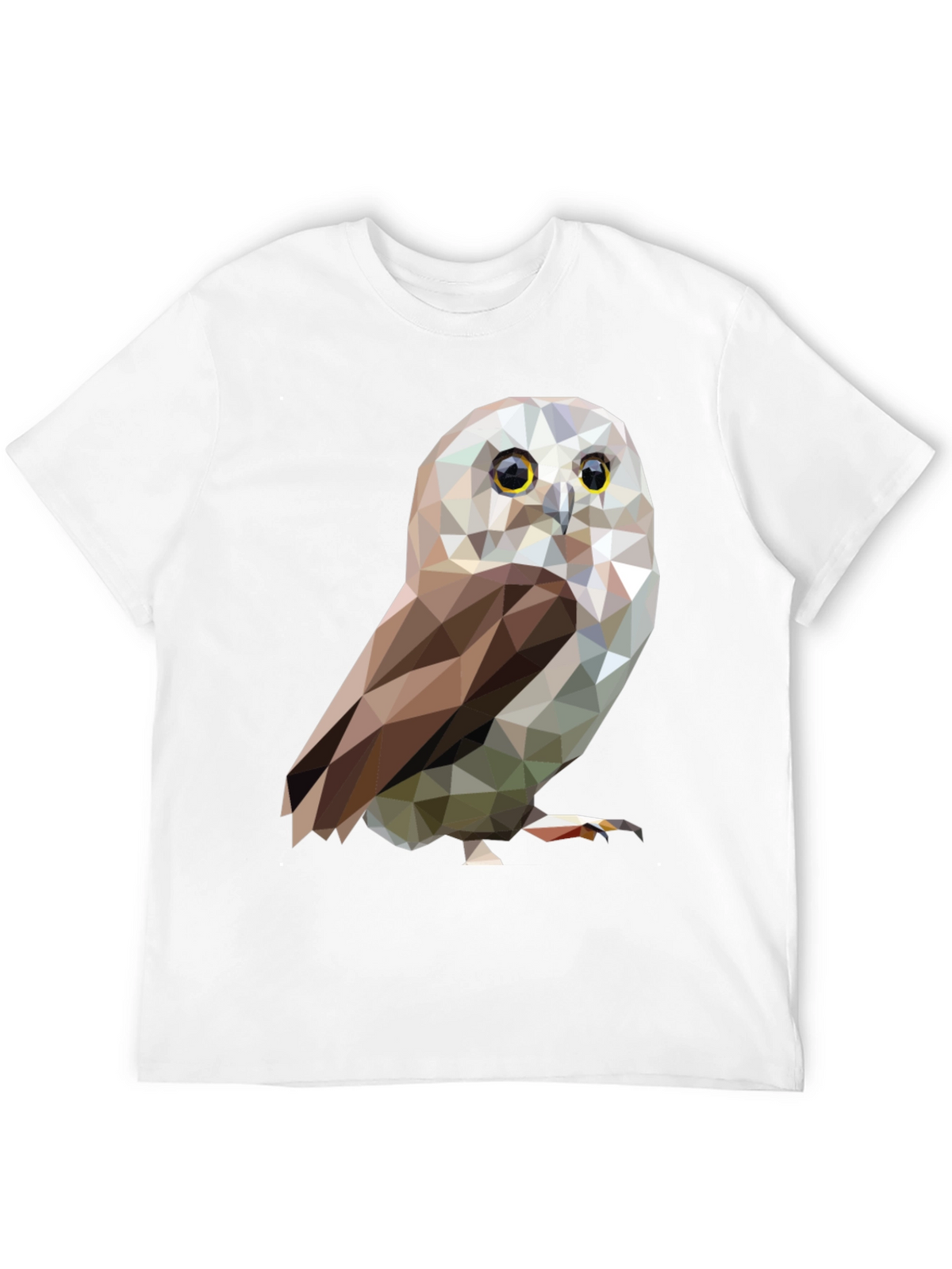 Geometric Owl Graphic Tee - Stylish Mens T-Shirt