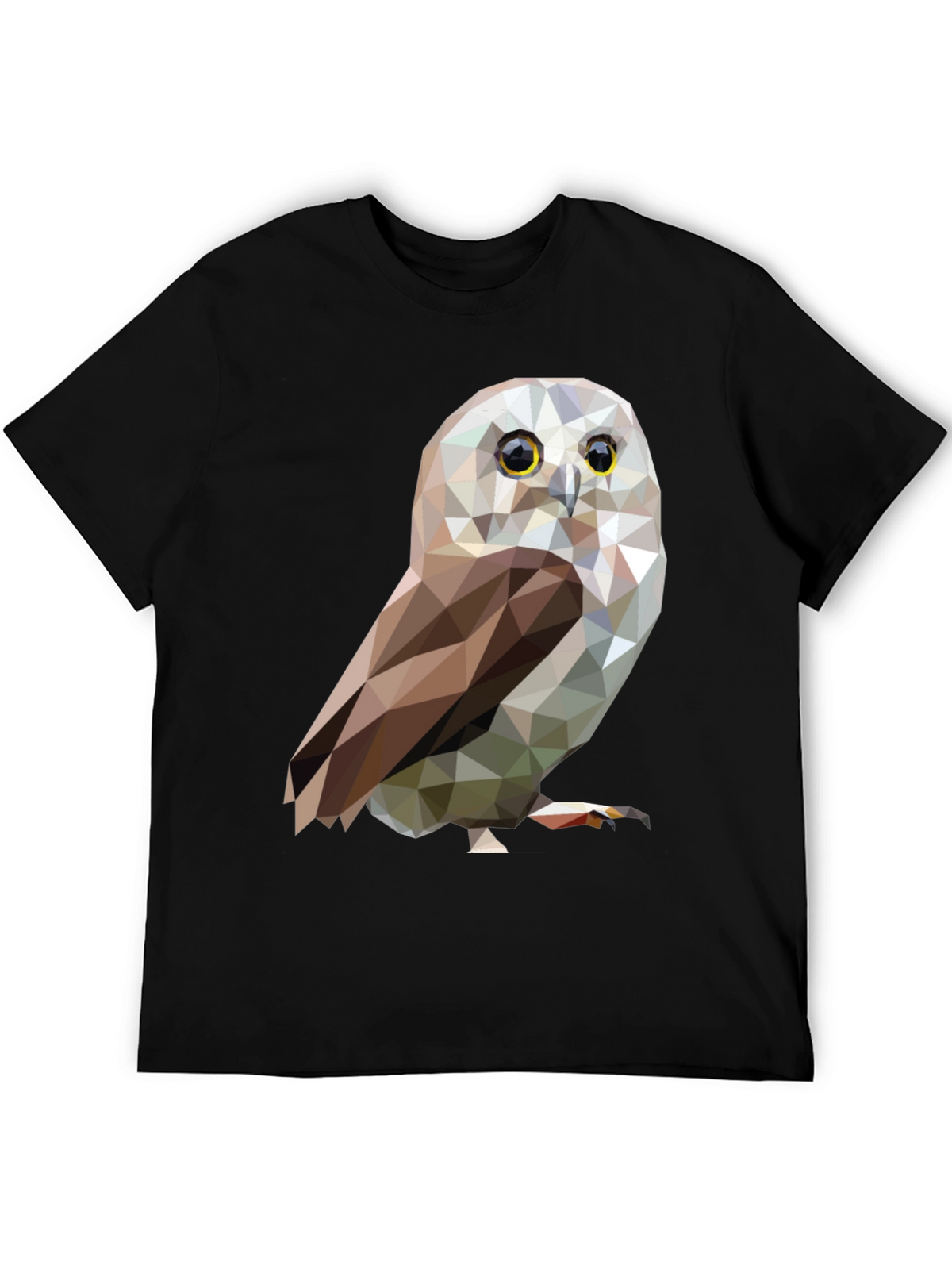Geometric Owl Graphic Tee - Stylish Mens T-Shirt