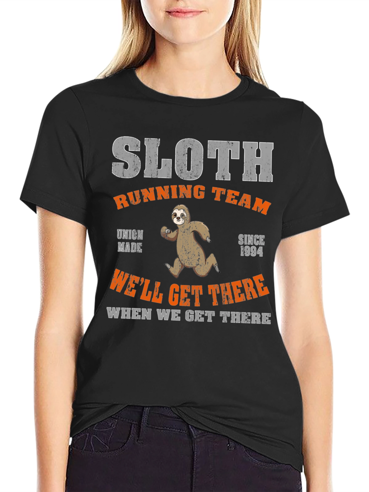 Sloth Running Team T-Shirt - Funny Graphic Tee