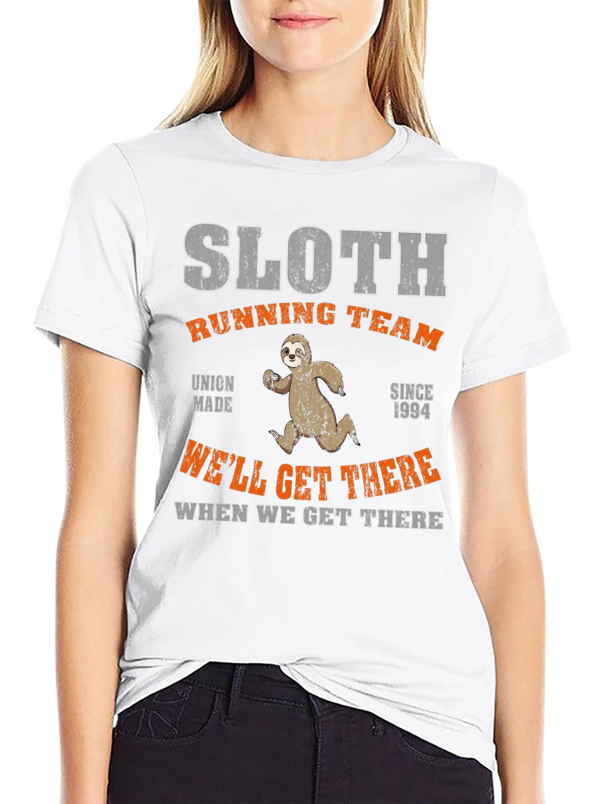 Sloth Running Team T-Shirt - Funny Graphic Tee