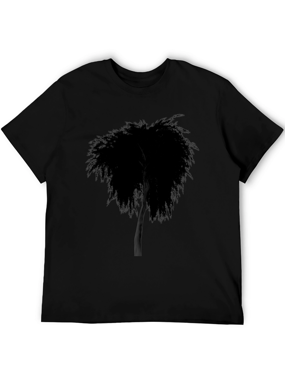 Modern Tree Graphic Black T-Shirt