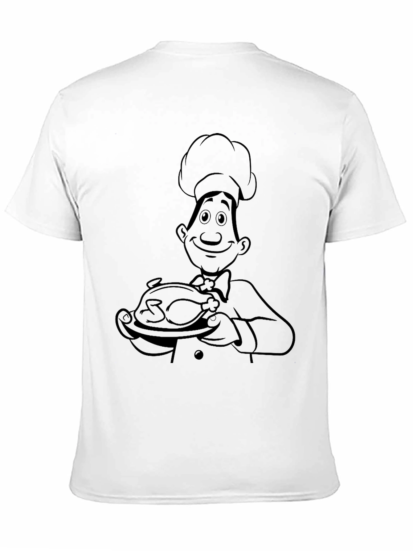 Chef Cartoon Black T-Shirt