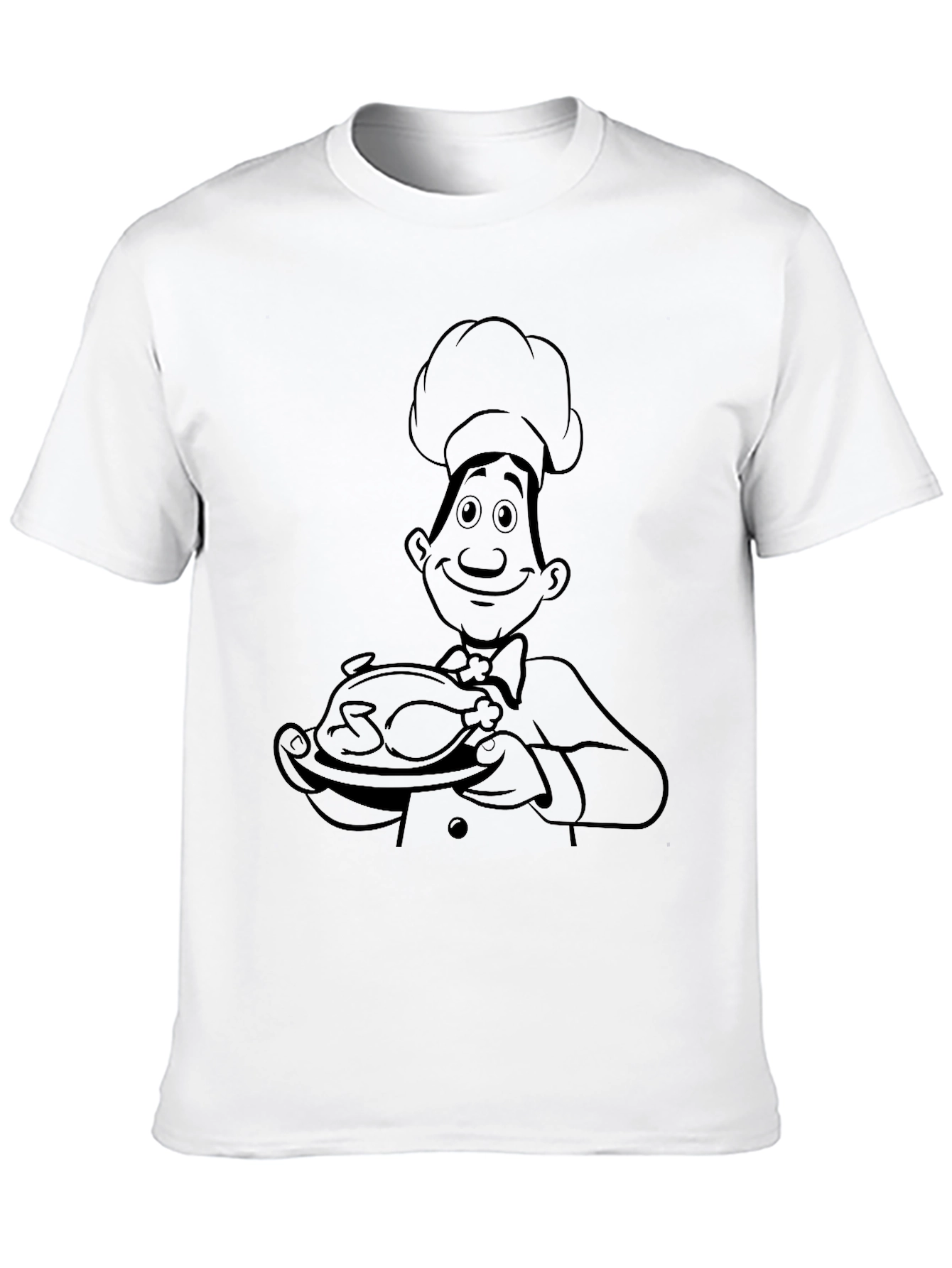 Chef Cartoon Black T-Shirt