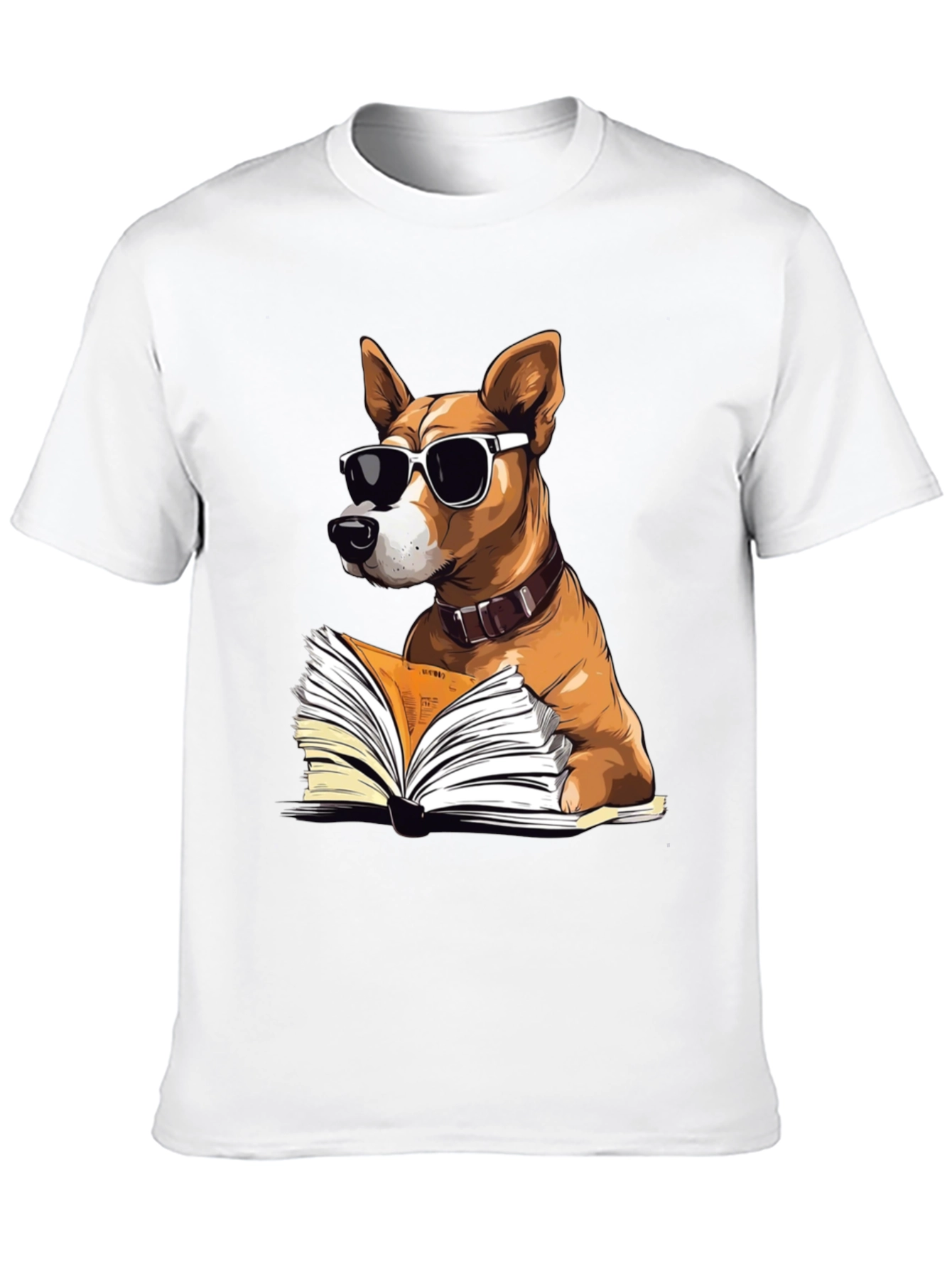 Cool Dog Reading T-Shirt - Book Lover Tee