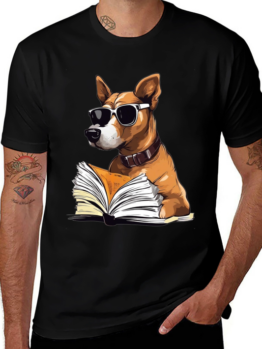 Cool Dog Reading T-Shirt - Book Lover Tee