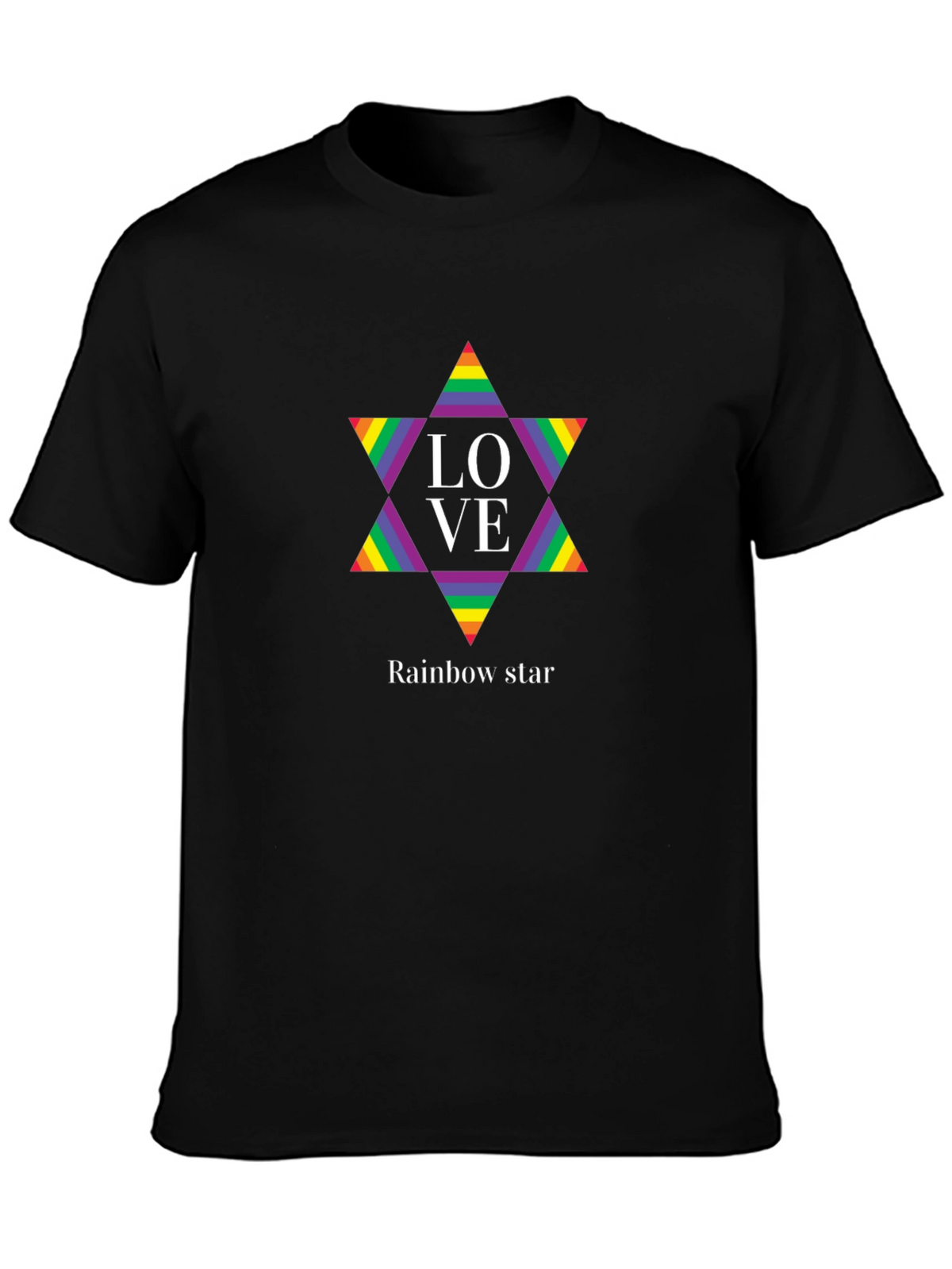 Rainbow Star LOVE Graphic Tee