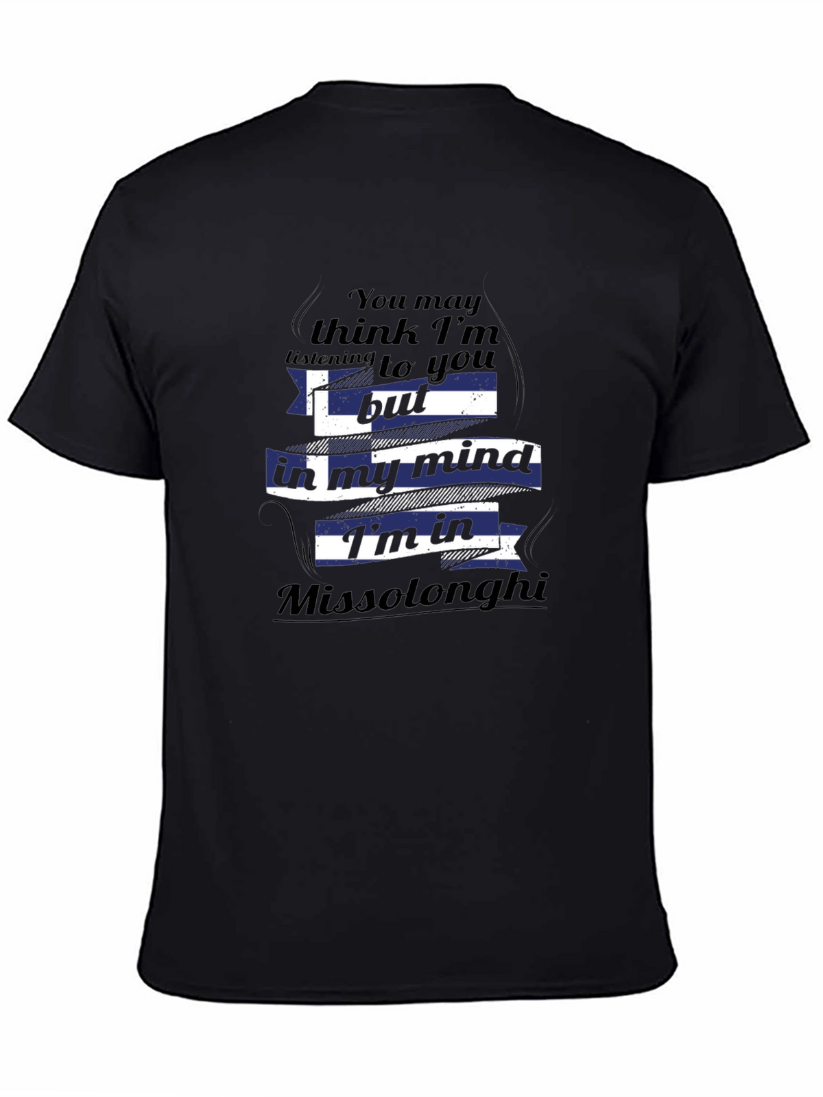 Missolonghi Mind T-Shirt - Novelty Greek Flag Tee