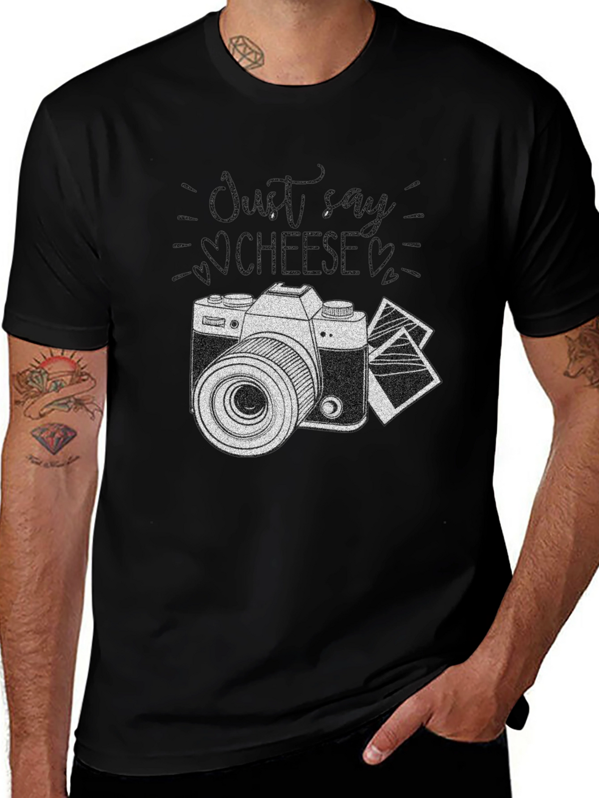 Just Say Cheese Camera T-Shirt - Classic Photography Style