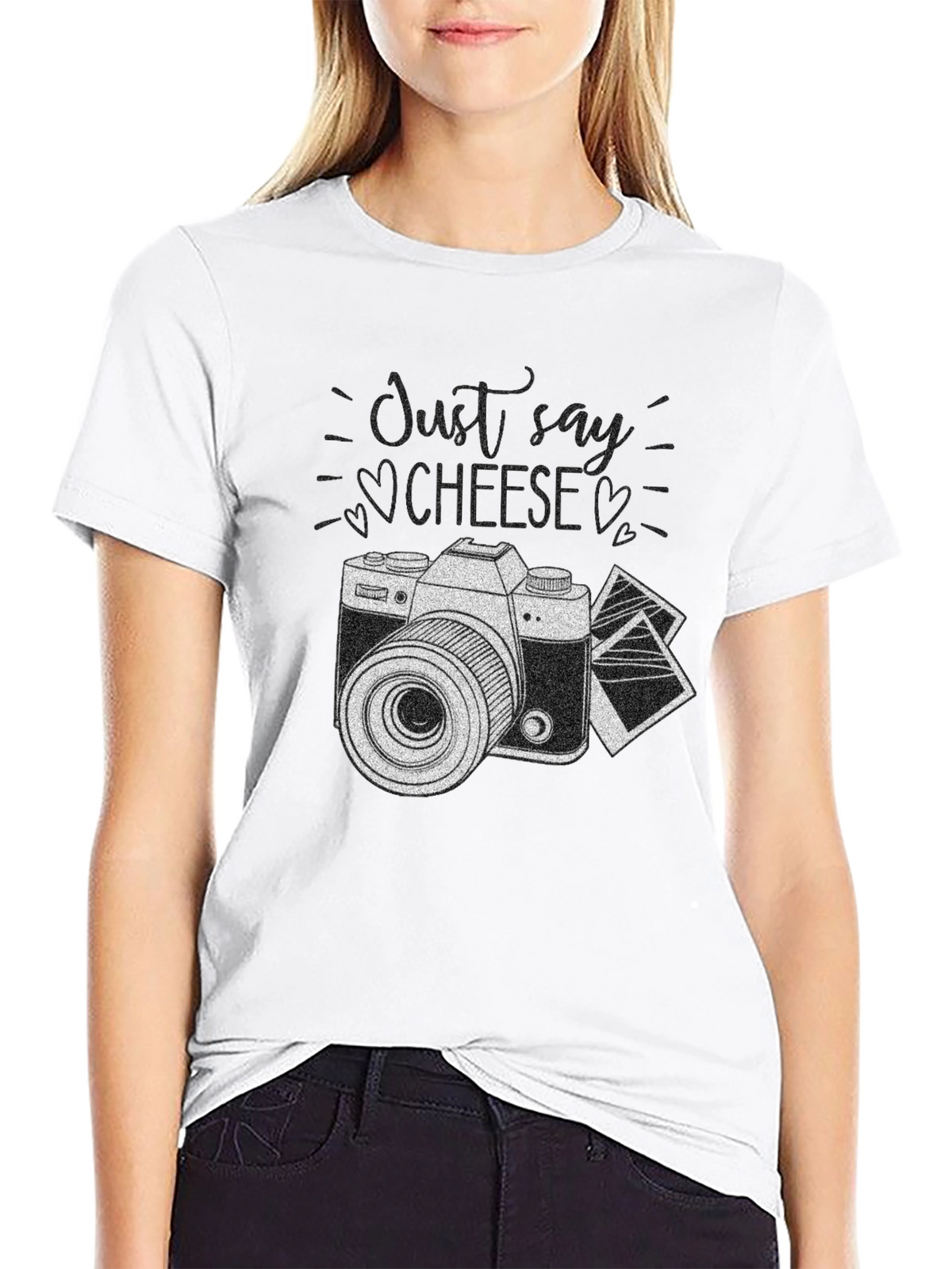 Just Say Cheese Camera T-Shirt - Classic Photography Style