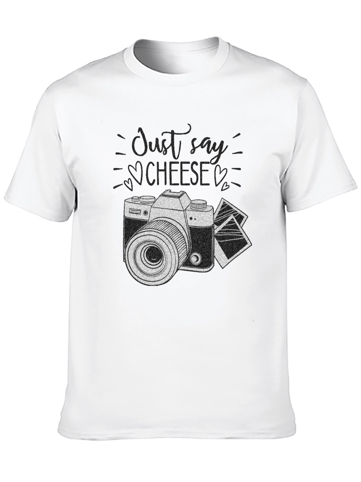 Just Say Cheese Camera T-Shirt - Classic Photography Style
