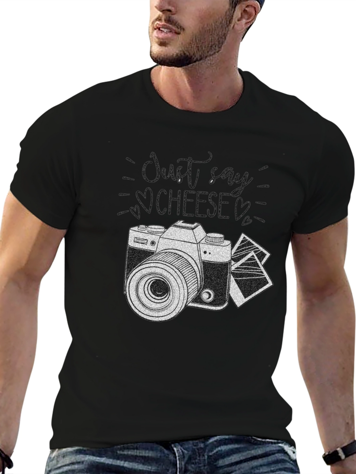 Just Say Cheese Camera T-Shirt - Classic Photography Style