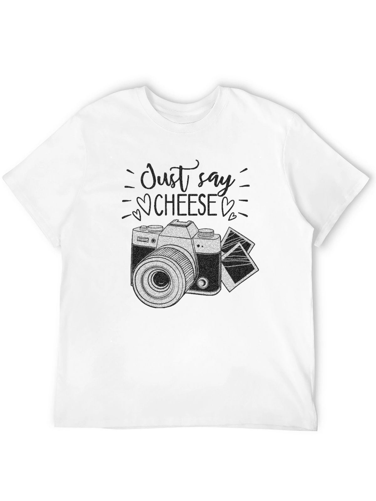 Just Say Cheese Camera T-Shirt - Classic Photography Style