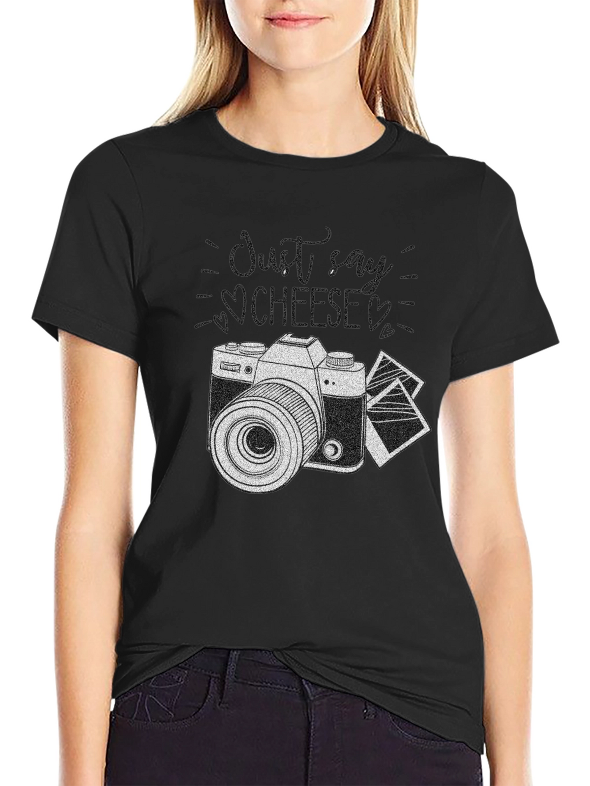 Just Say Cheese Camera T-Shirt - Classic Photography Style