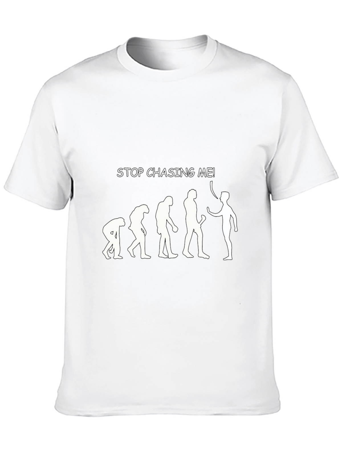 Evolution Stop Chasing Me Black T-Shirt