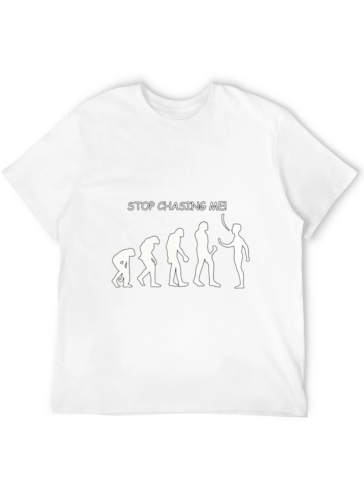Evolution Stop Chasing Me Black T-Shirt
