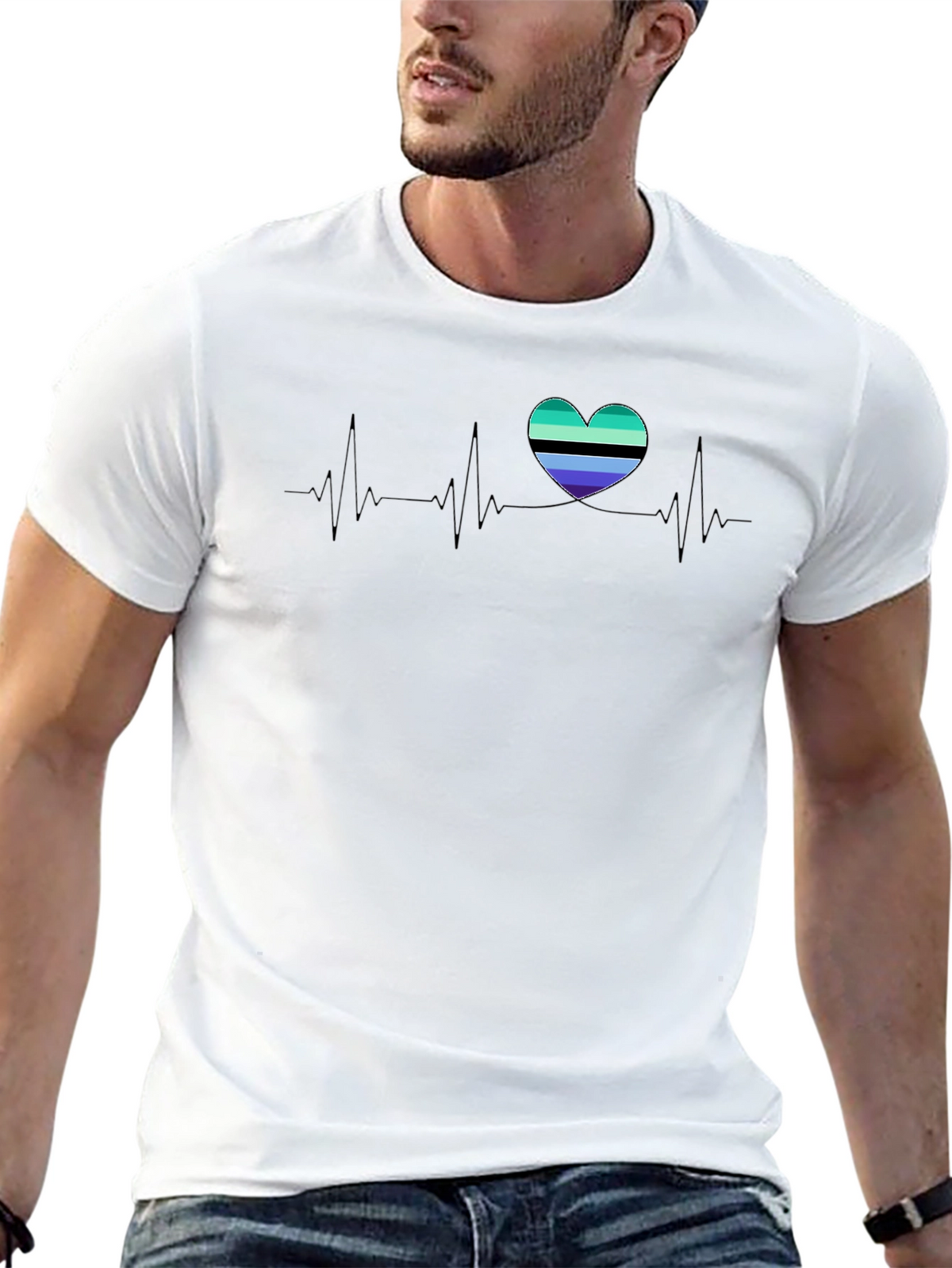 Heartbeat Pride T-Shirt - LGBTQ+ Heart