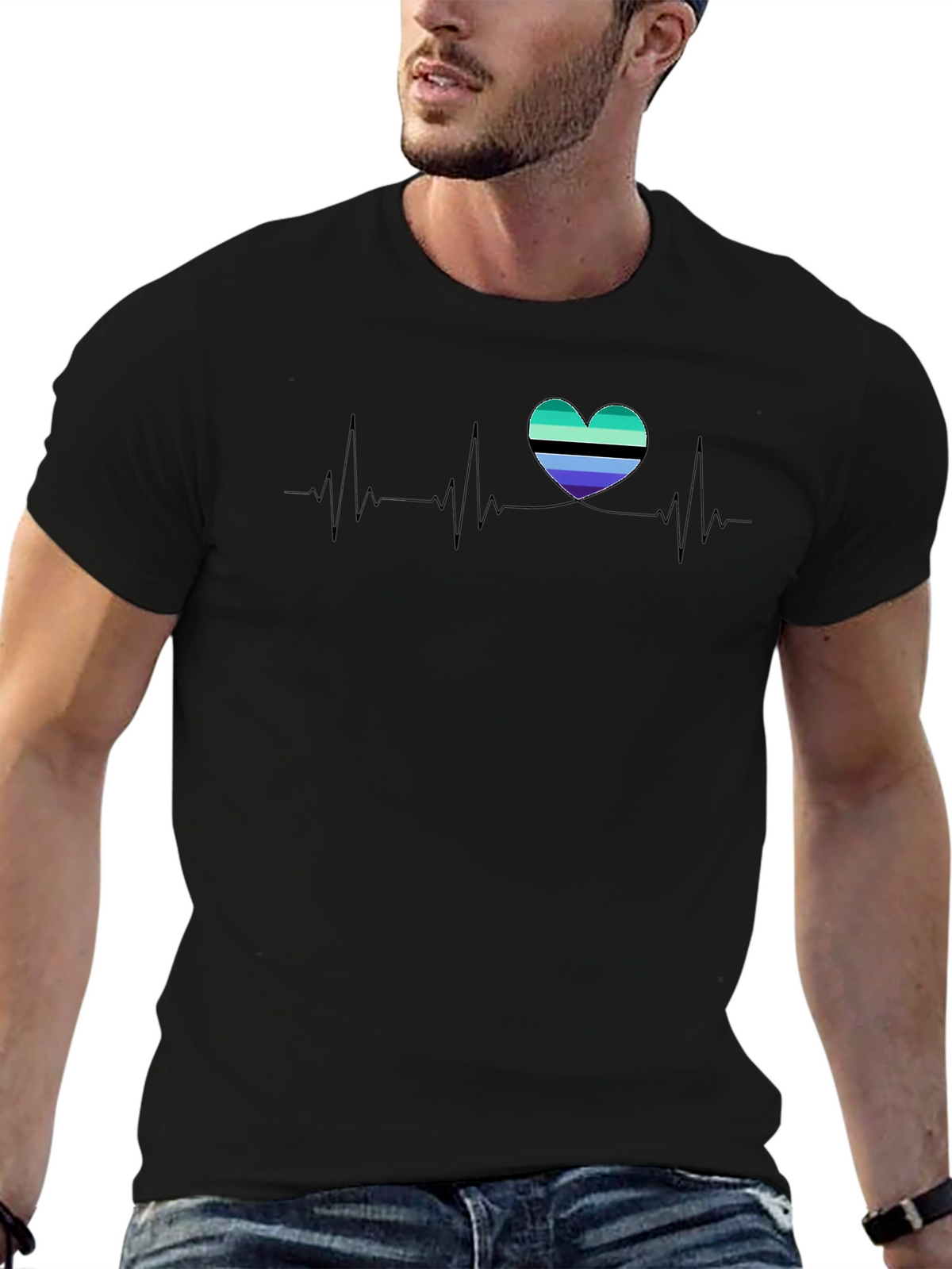 Heartbeat Pride T-Shirt - LGBTQ+ Heart