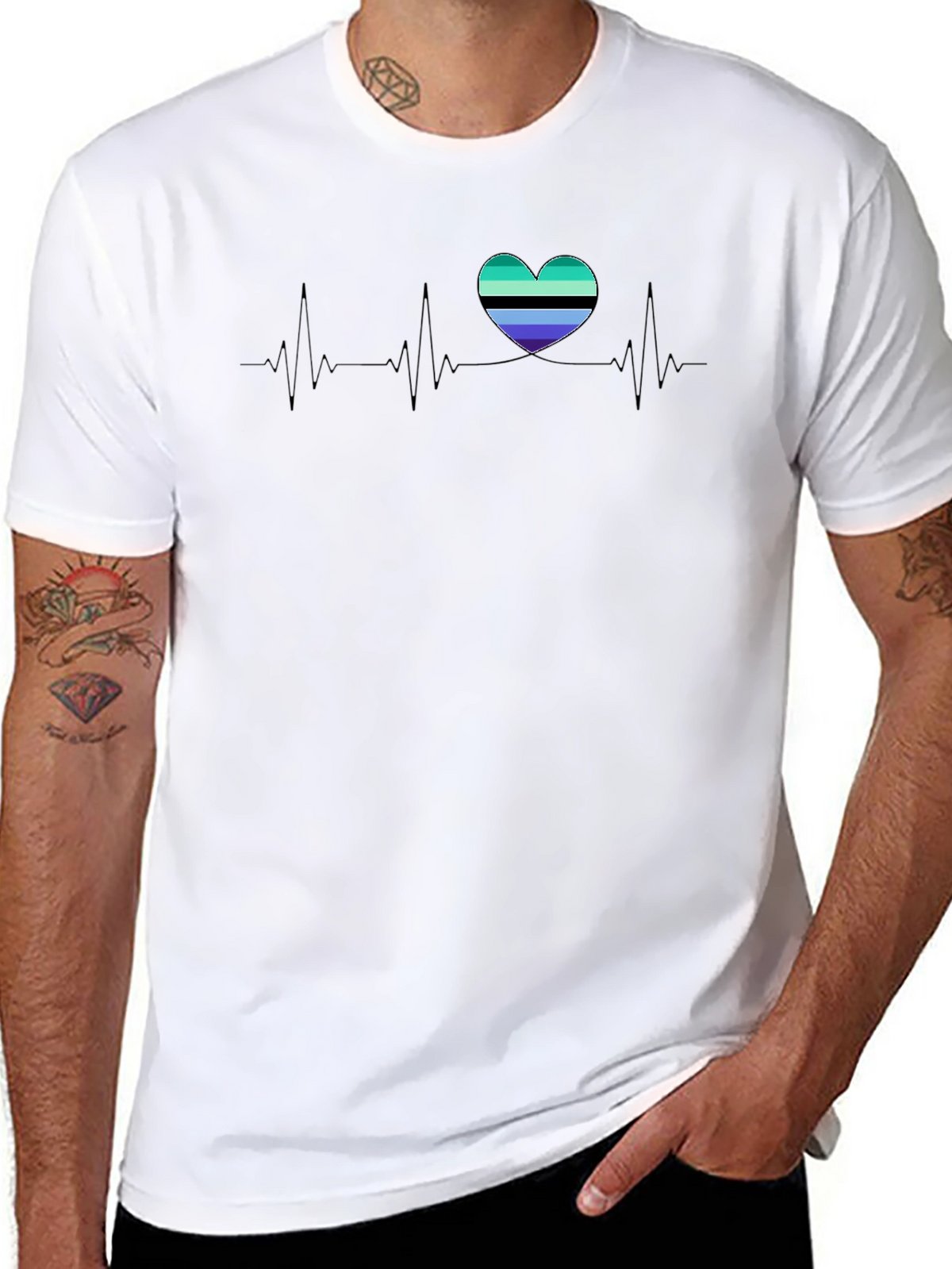 Heartbeat Pride T-Shirt - LGBTQ+ Heart