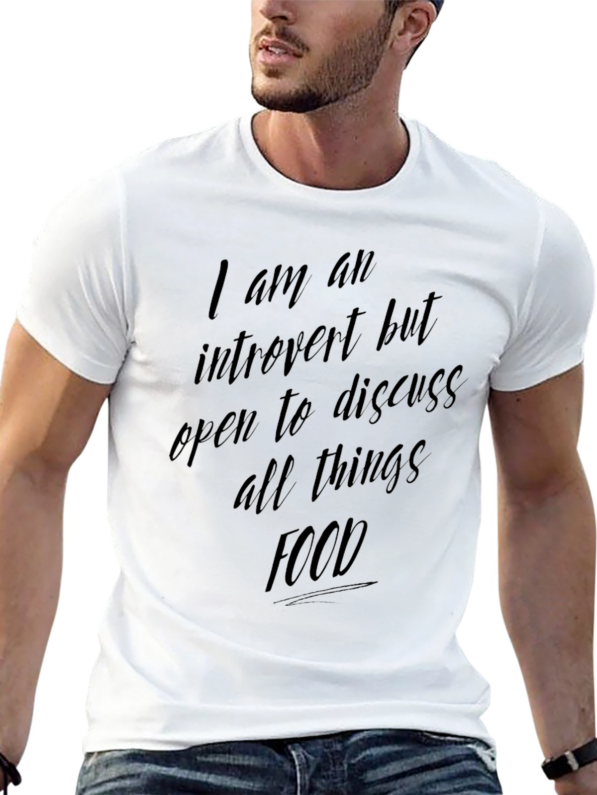 Introvert Foodie T-Shirt - Discuss All Things Food!