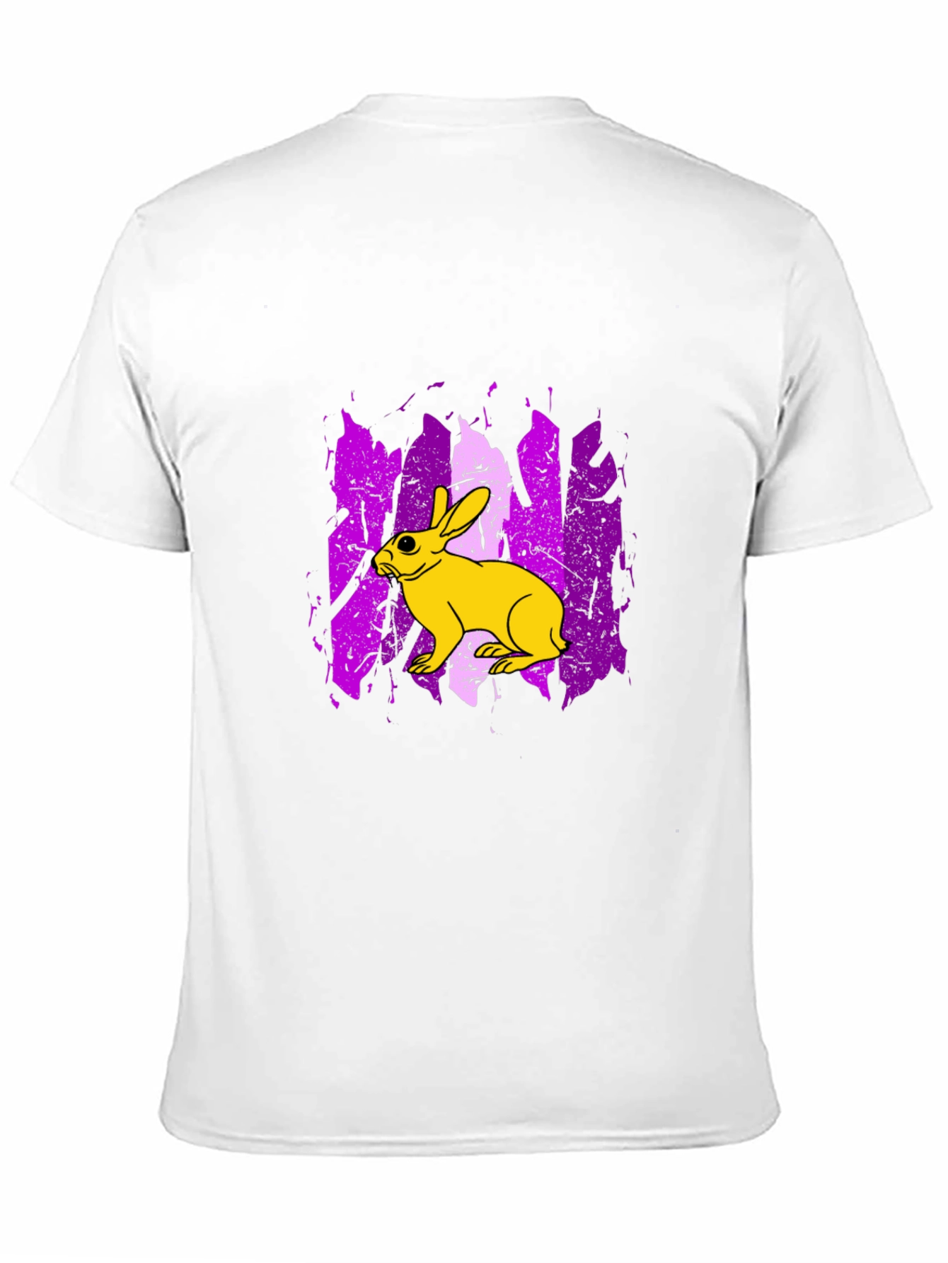 Rabbit Graphic Print Tee - Trendy Black T-Shirt