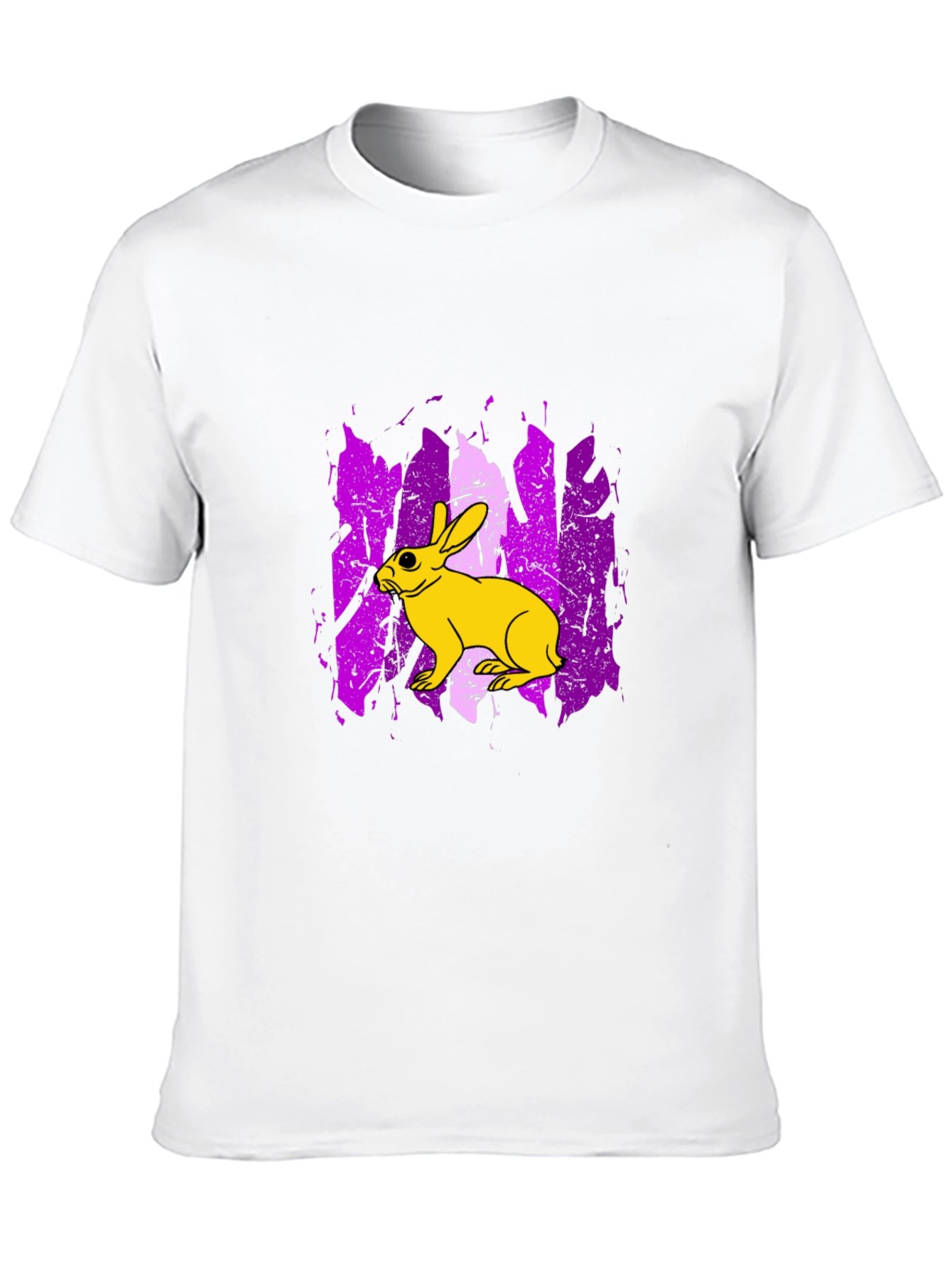 Rabbit Graphic Print Tee - Trendy Black T-Shirt