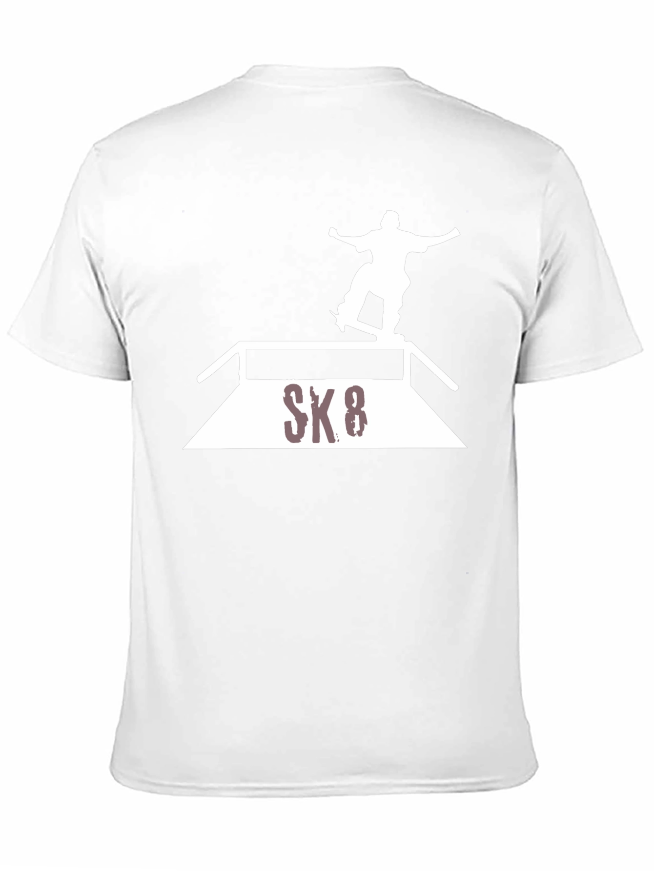 Skateboarding Graphic Tee - Black Cotton Blend