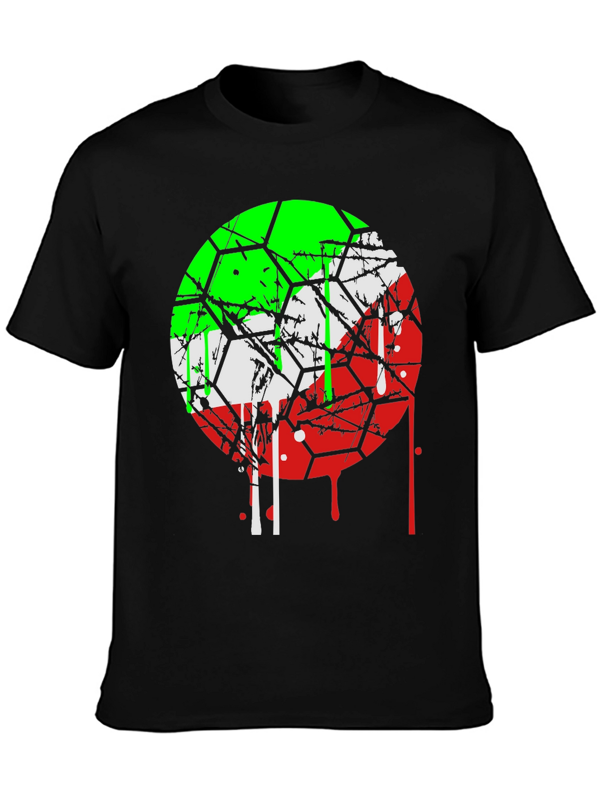 Graphic Tee: Drip Hexagon Design