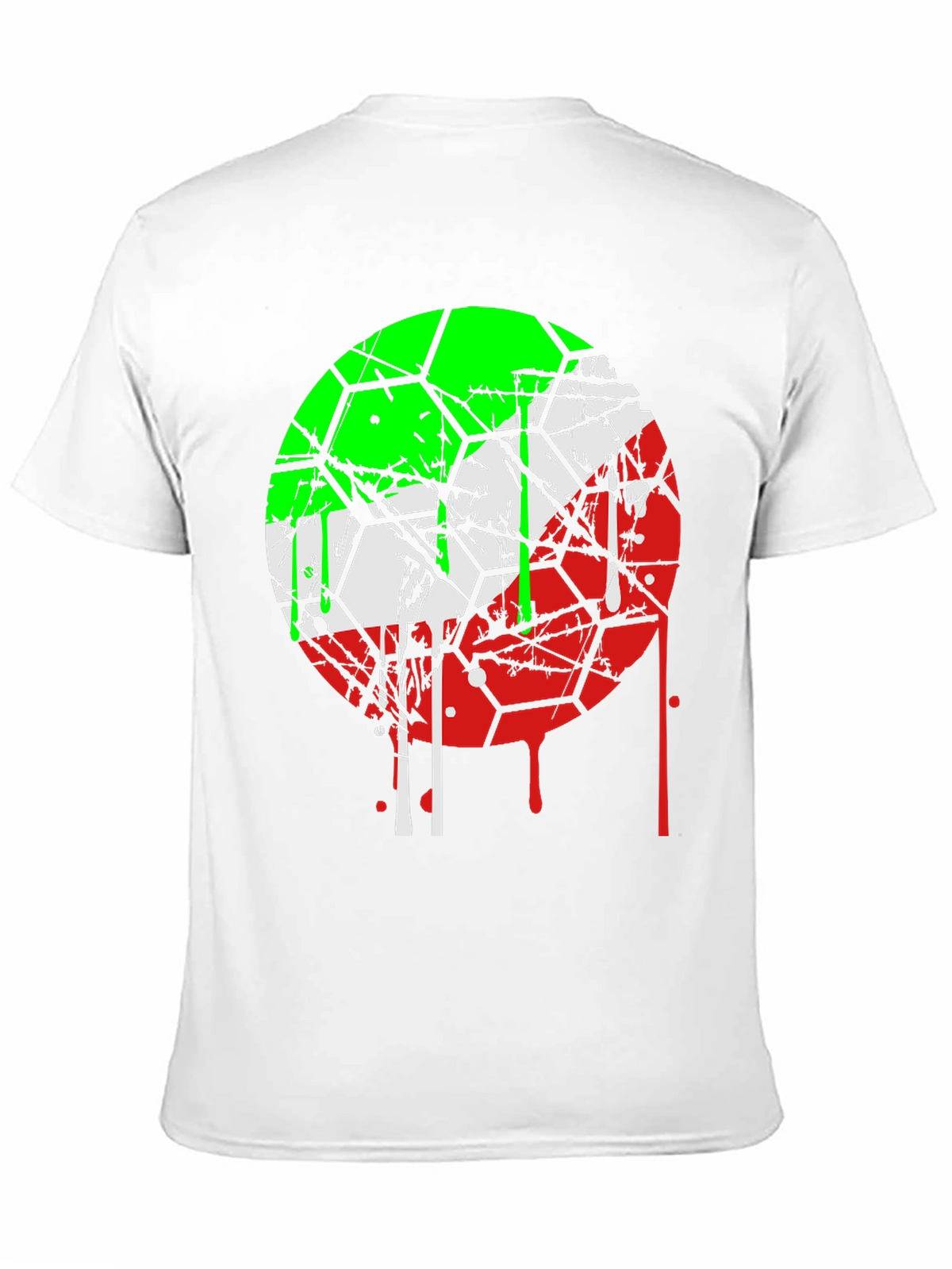 Graphic Tee: Drip Hexagon Design