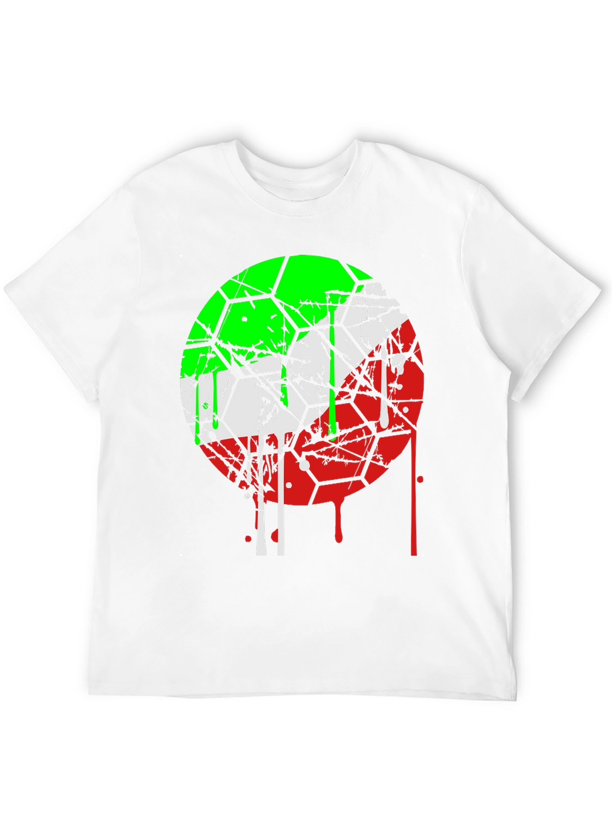Graphic Tee: Drip Hexagon Design