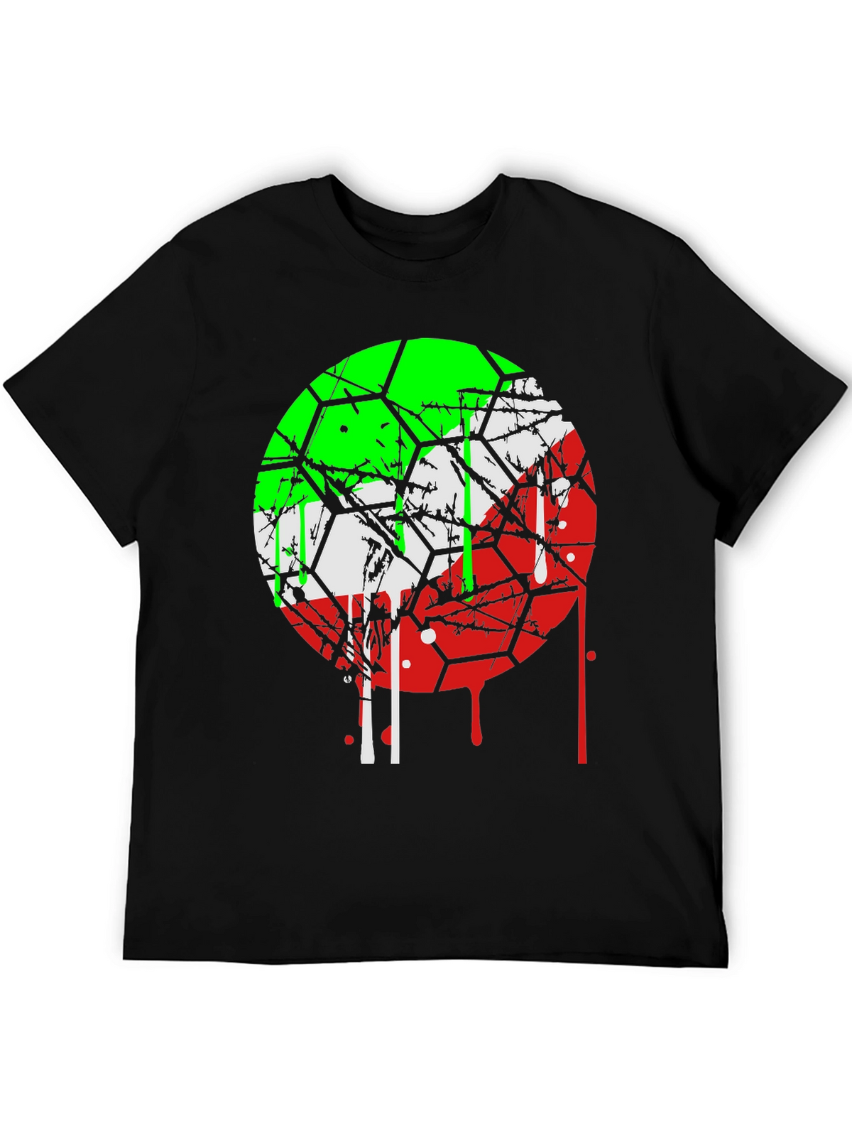 Graphic Tee: Drip Hexagon Design