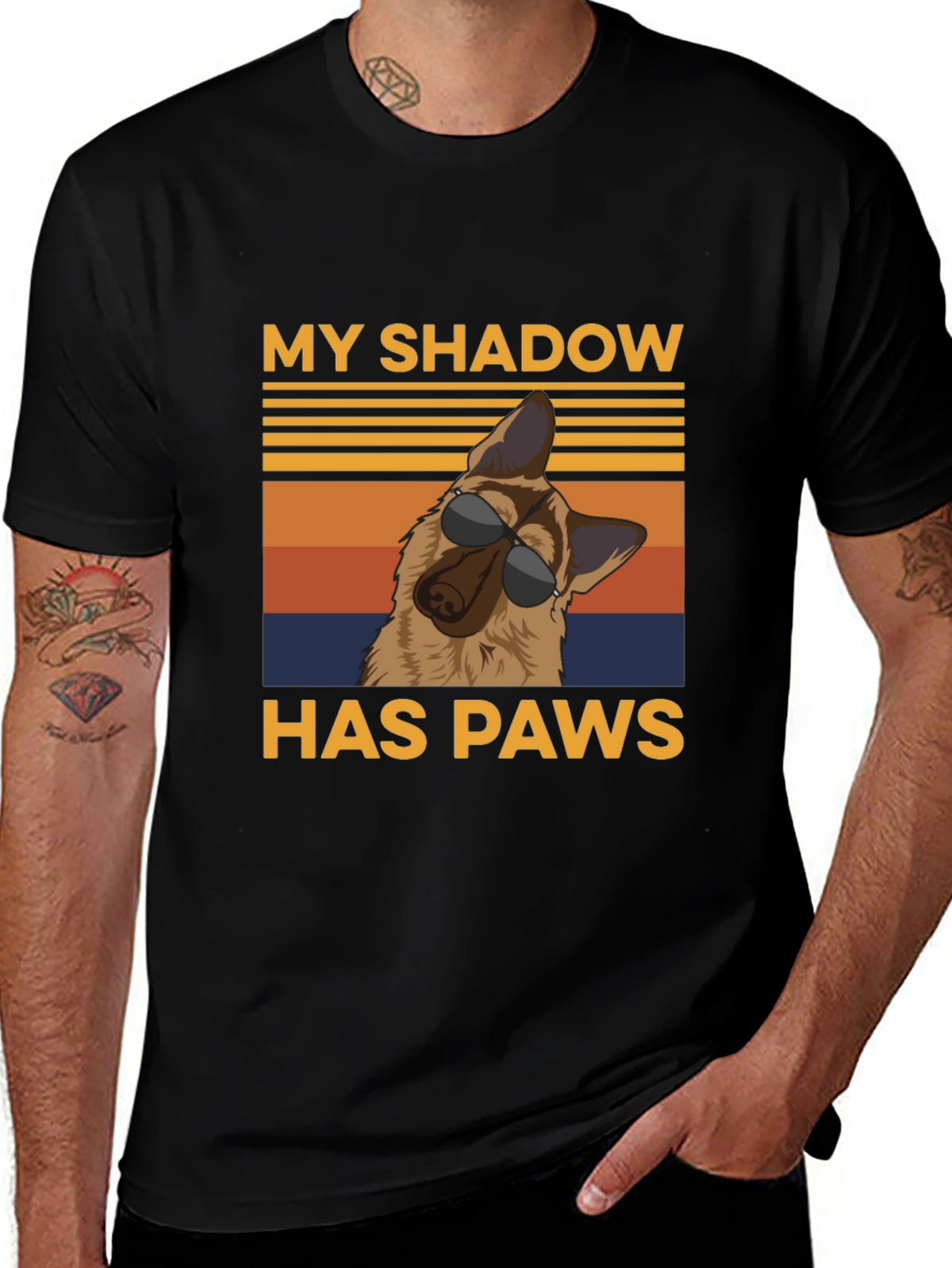 My Shadow Has Paws Dog T-Shirt