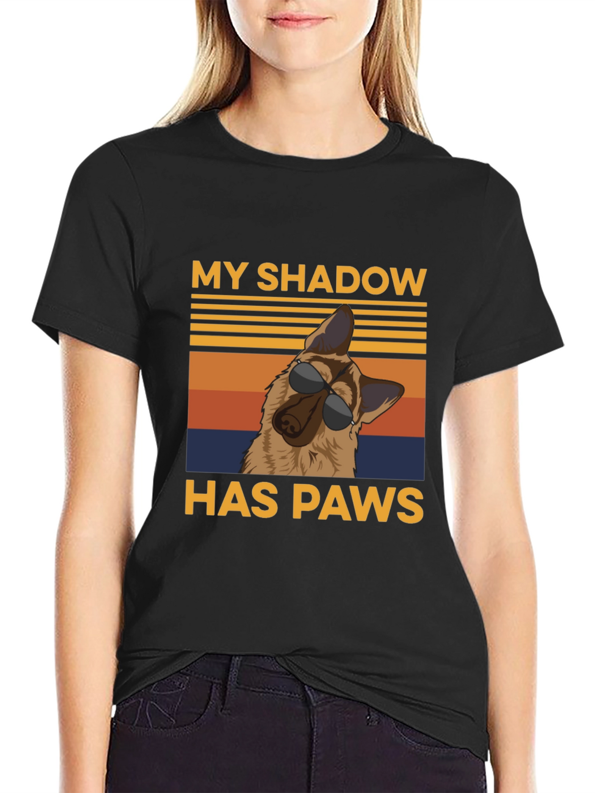 My Shadow Has Paws Dog T-Shirt