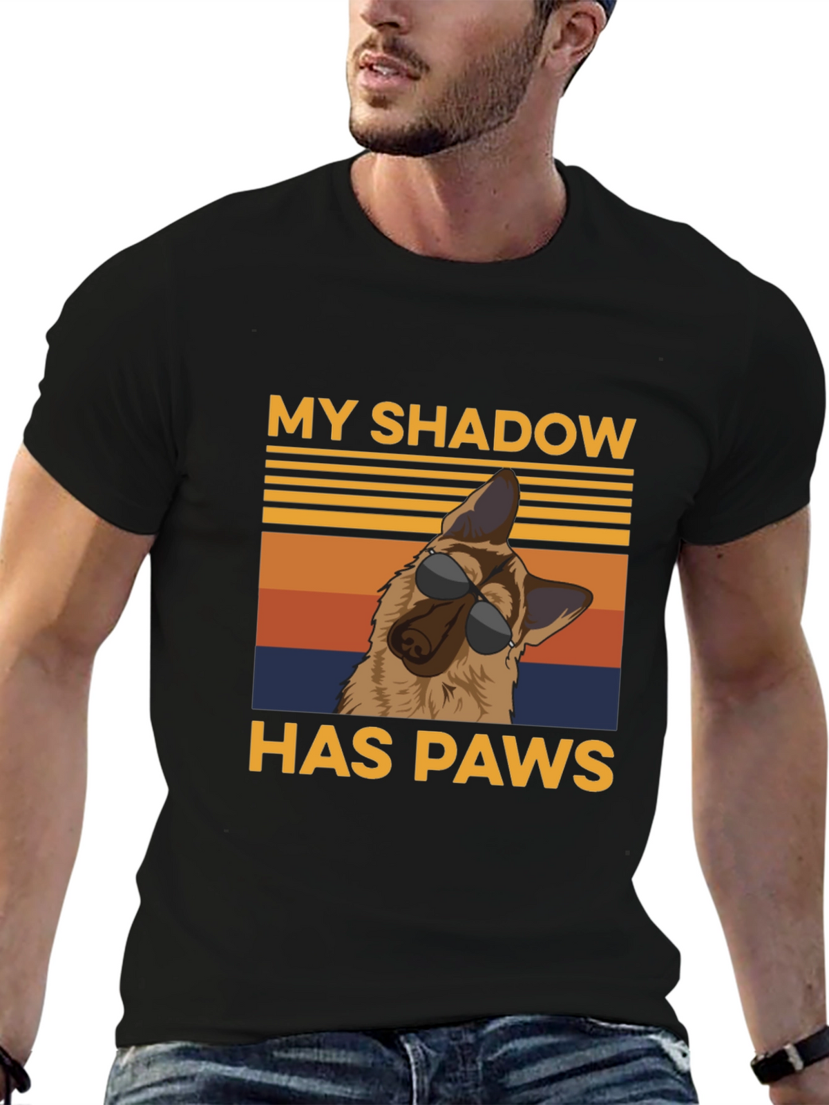 My Shadow Has Paws Dog T-Shirt