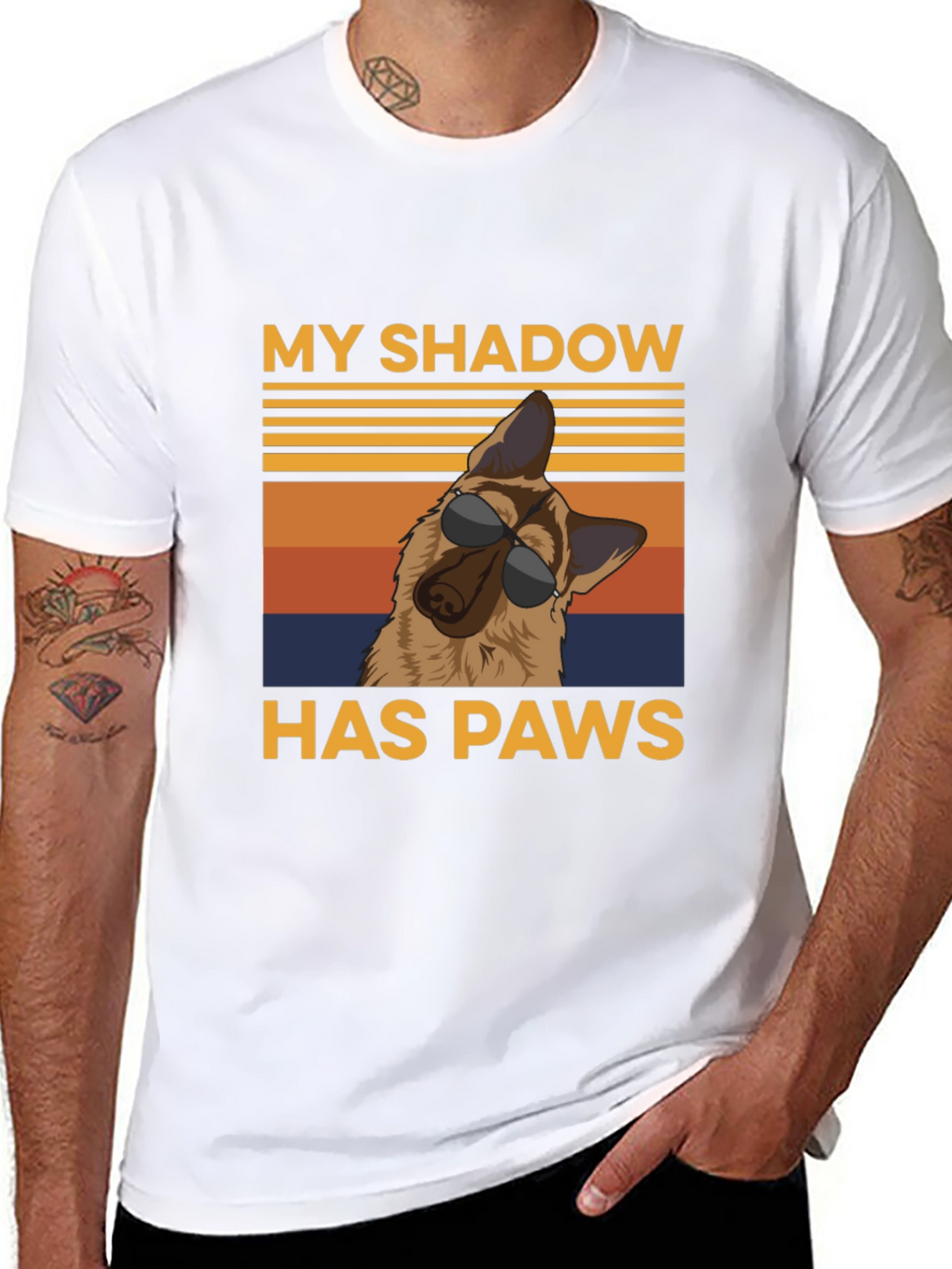 My Shadow Has Paws Dog T-Shirt