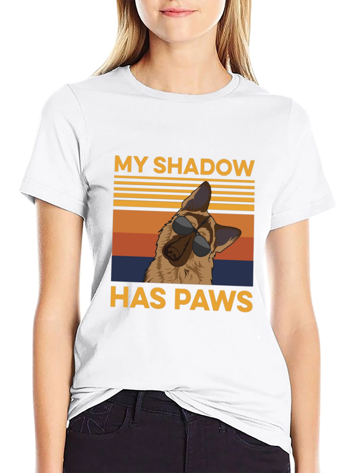 My Shadow Has Paws Dog T-Shirt