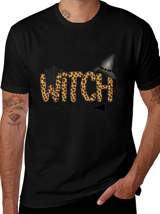 Witch Please Halloween T-Shirt - Leopard Print