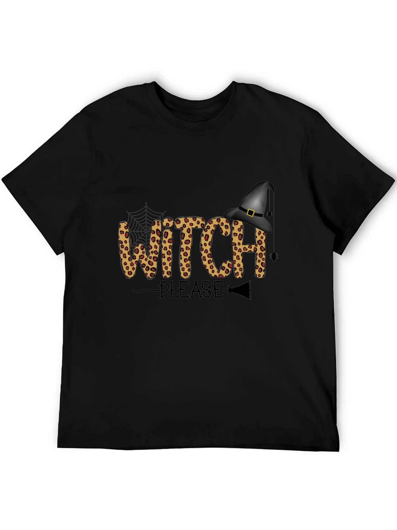 Witch Please Halloween T-Shirt - Leopard Print