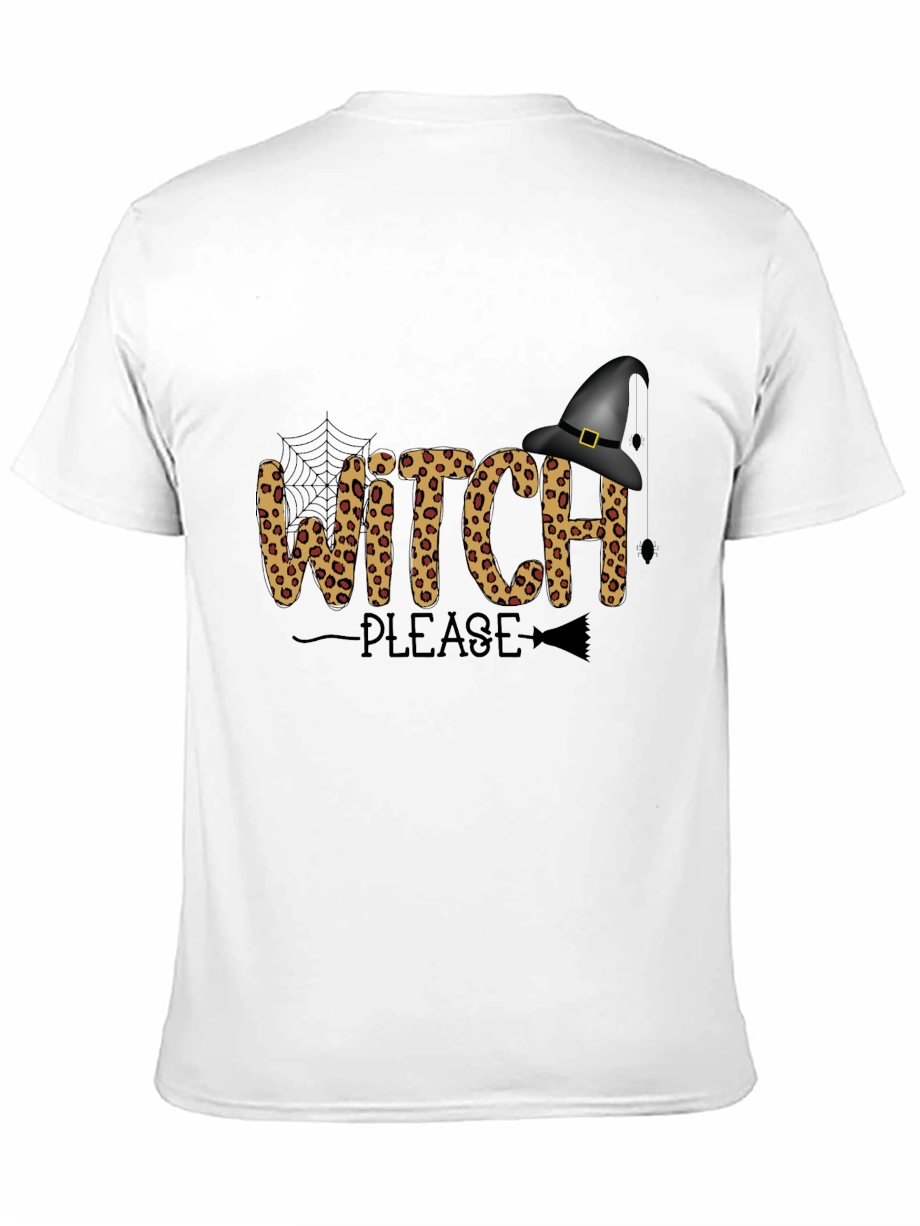 Witch Please Halloween T-Shirt - Leopard Print