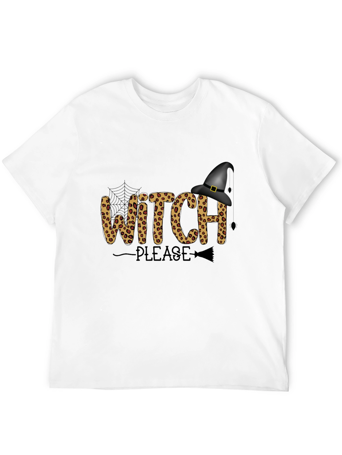Witch Please Halloween T-Shirt - Leopard Print