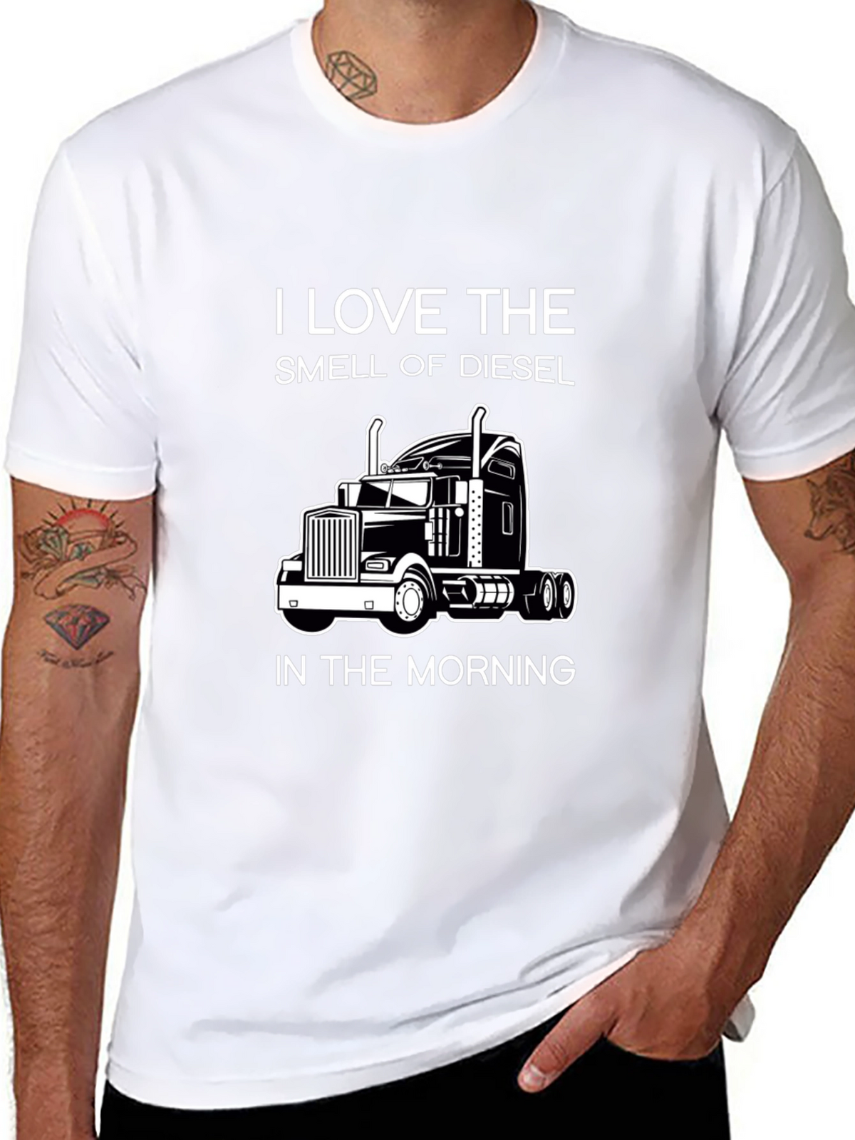 I Love The Smell of Diesel Trucker Tee