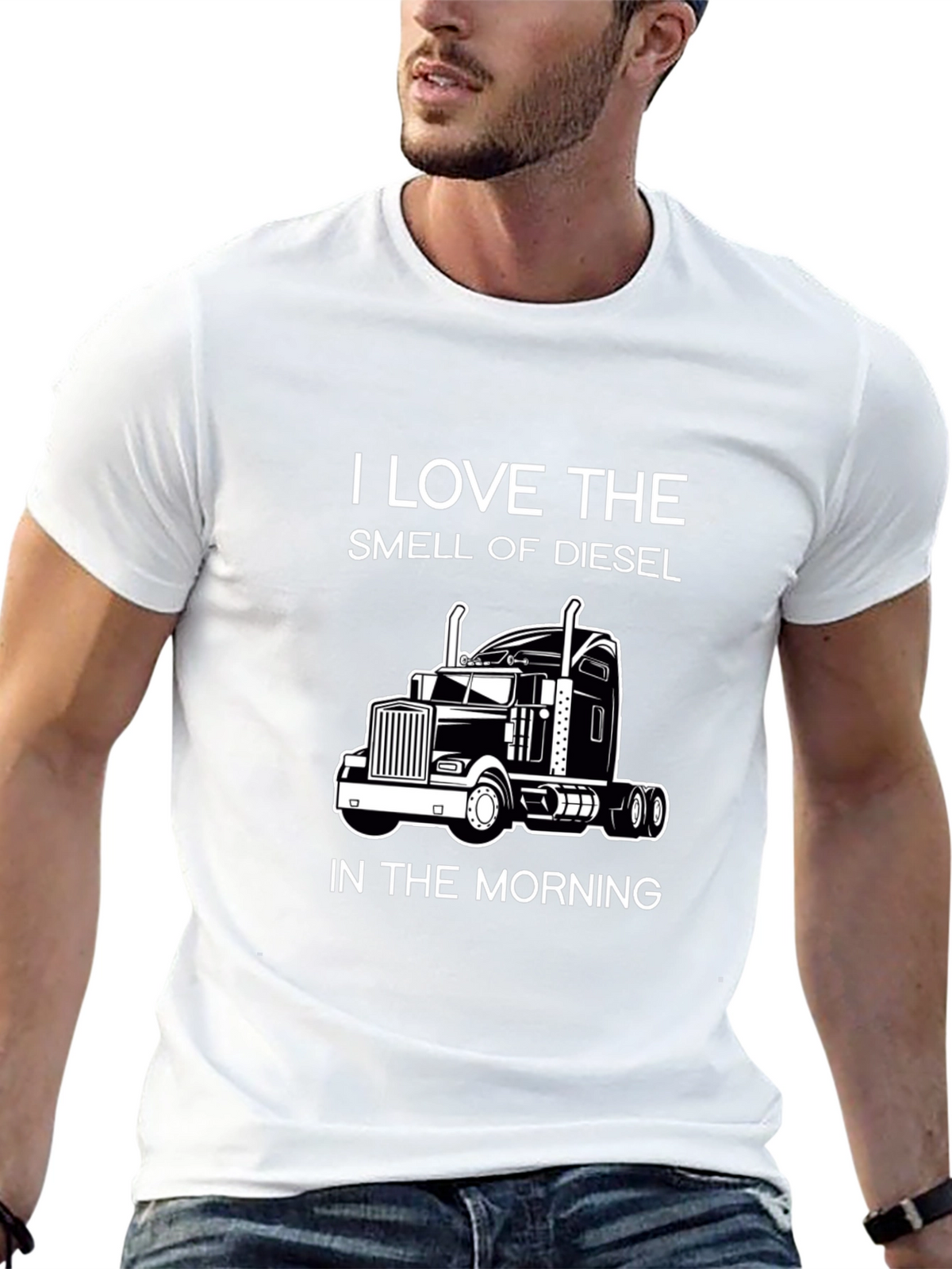 I Love The Smell of Diesel Trucker Tee