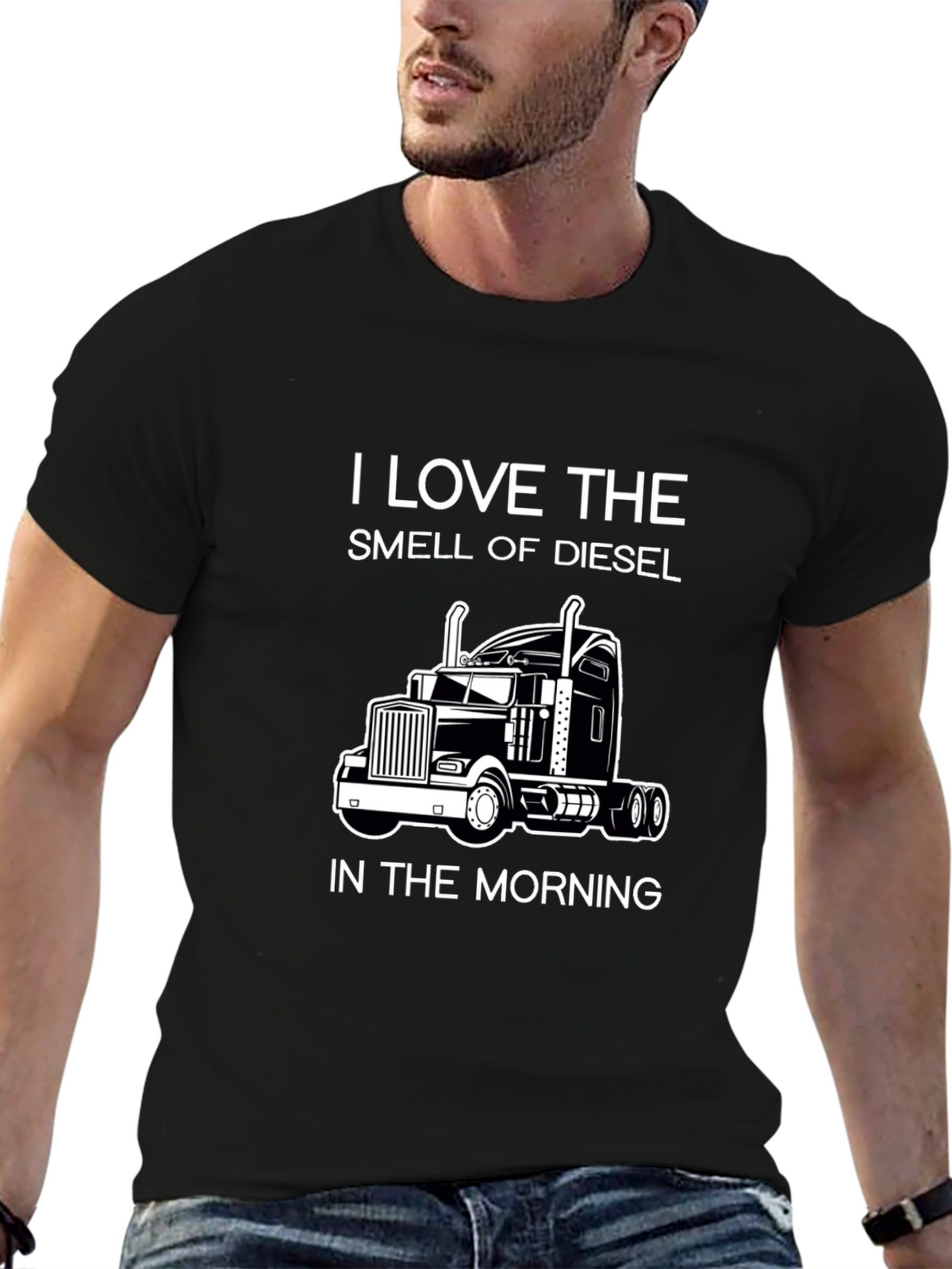 I Love The Smell of Diesel Trucker Tee