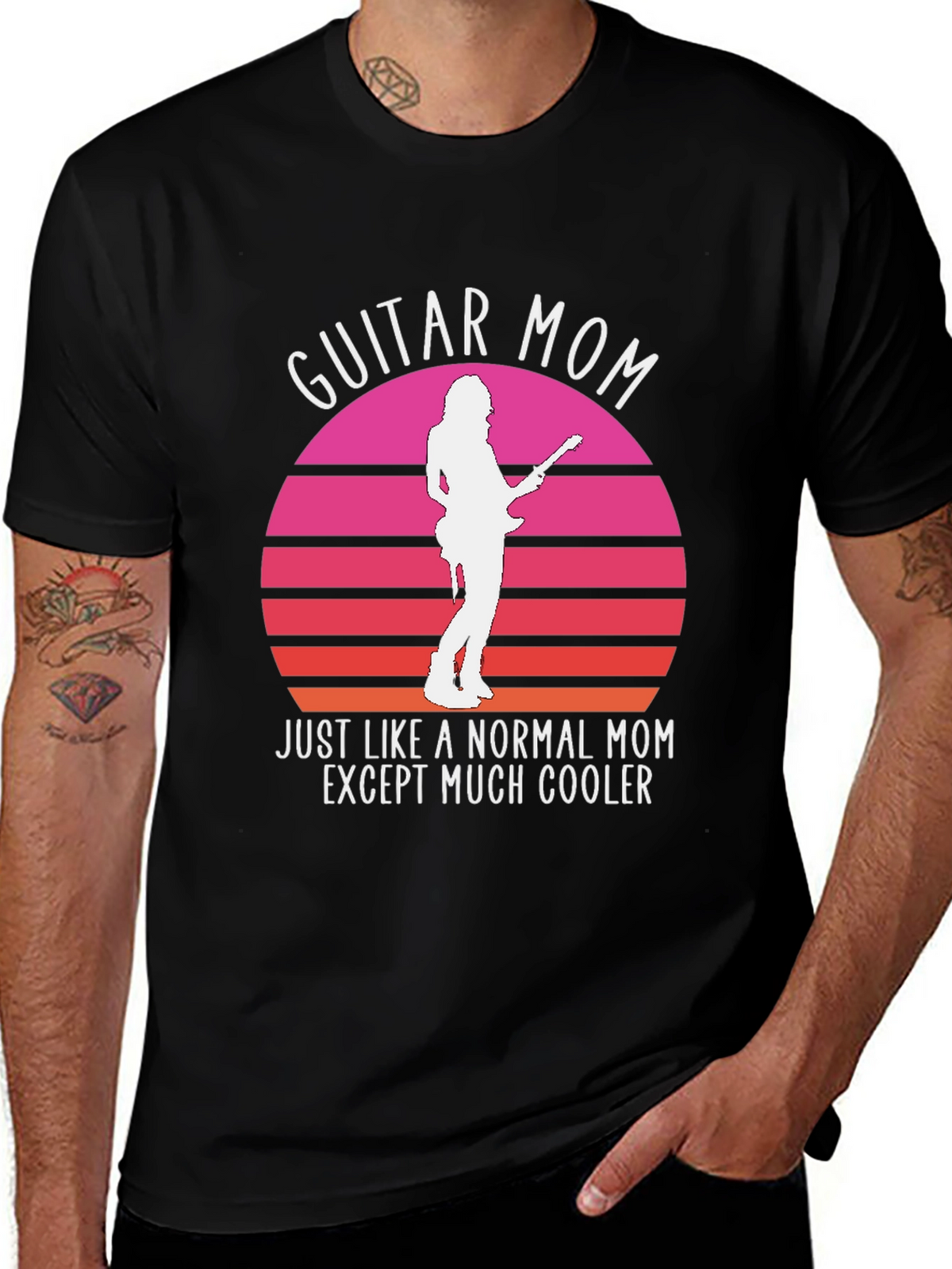 Guitar Mom T-Shirt - Cool Mom Graphic Tee