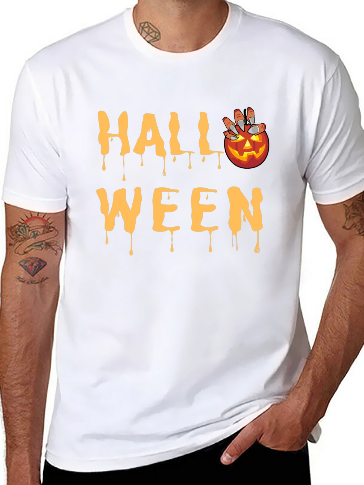 Halloween Pumpkin Drip T-Shirt