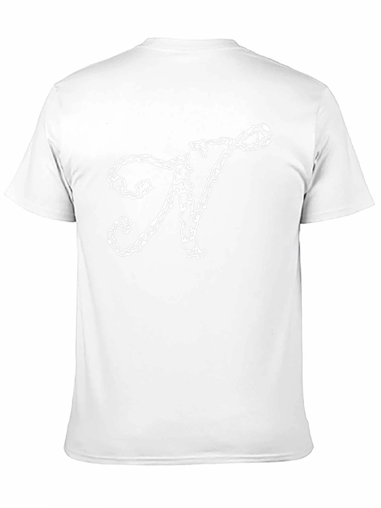 Elegant N Black T-Shirt - Stylish Initial Tee