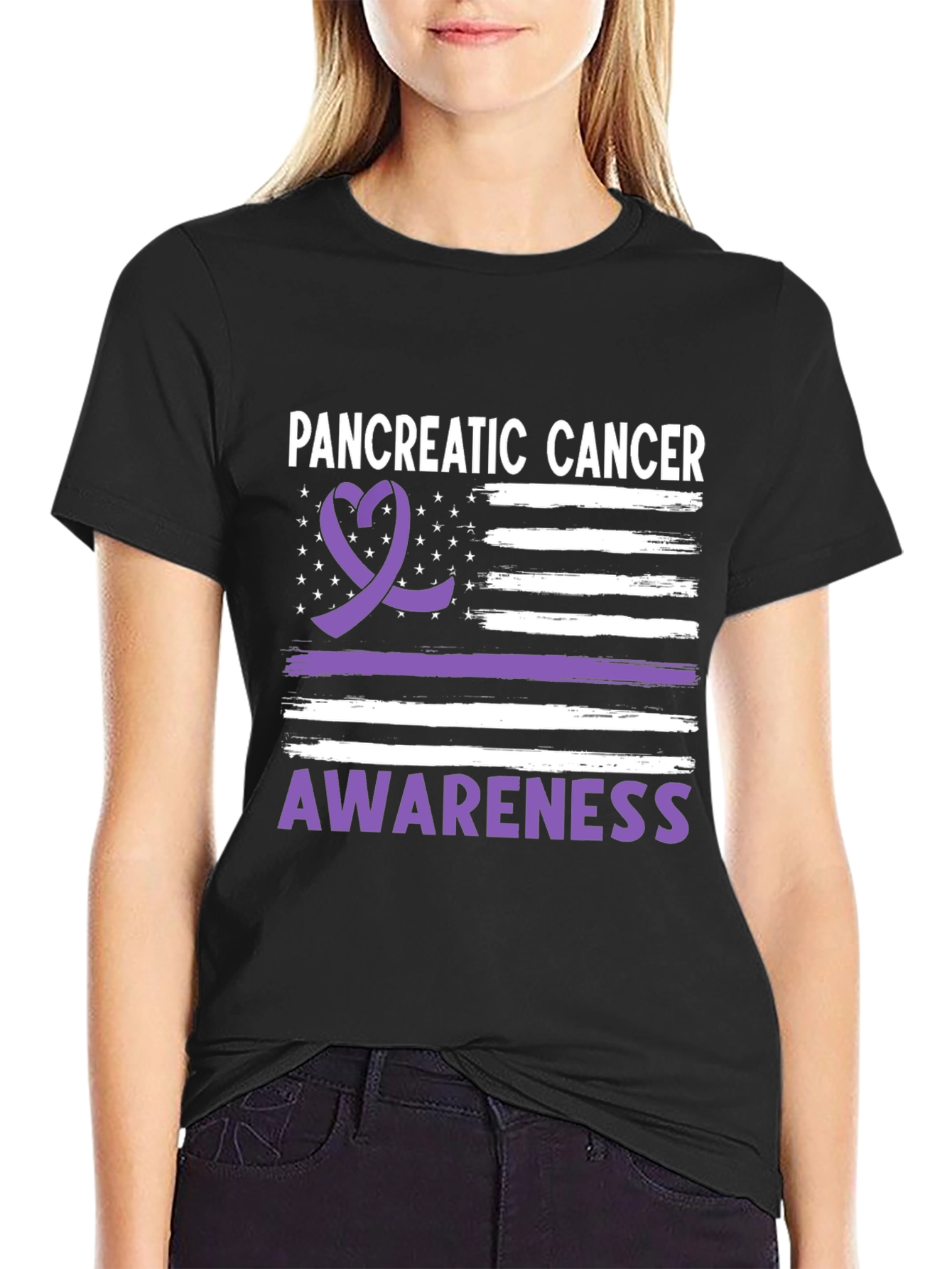 Pancreatic Cancer Awareness Ribbon Tee