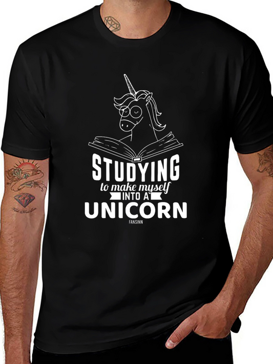 Studying to be a Unicorn Black T-Shirt