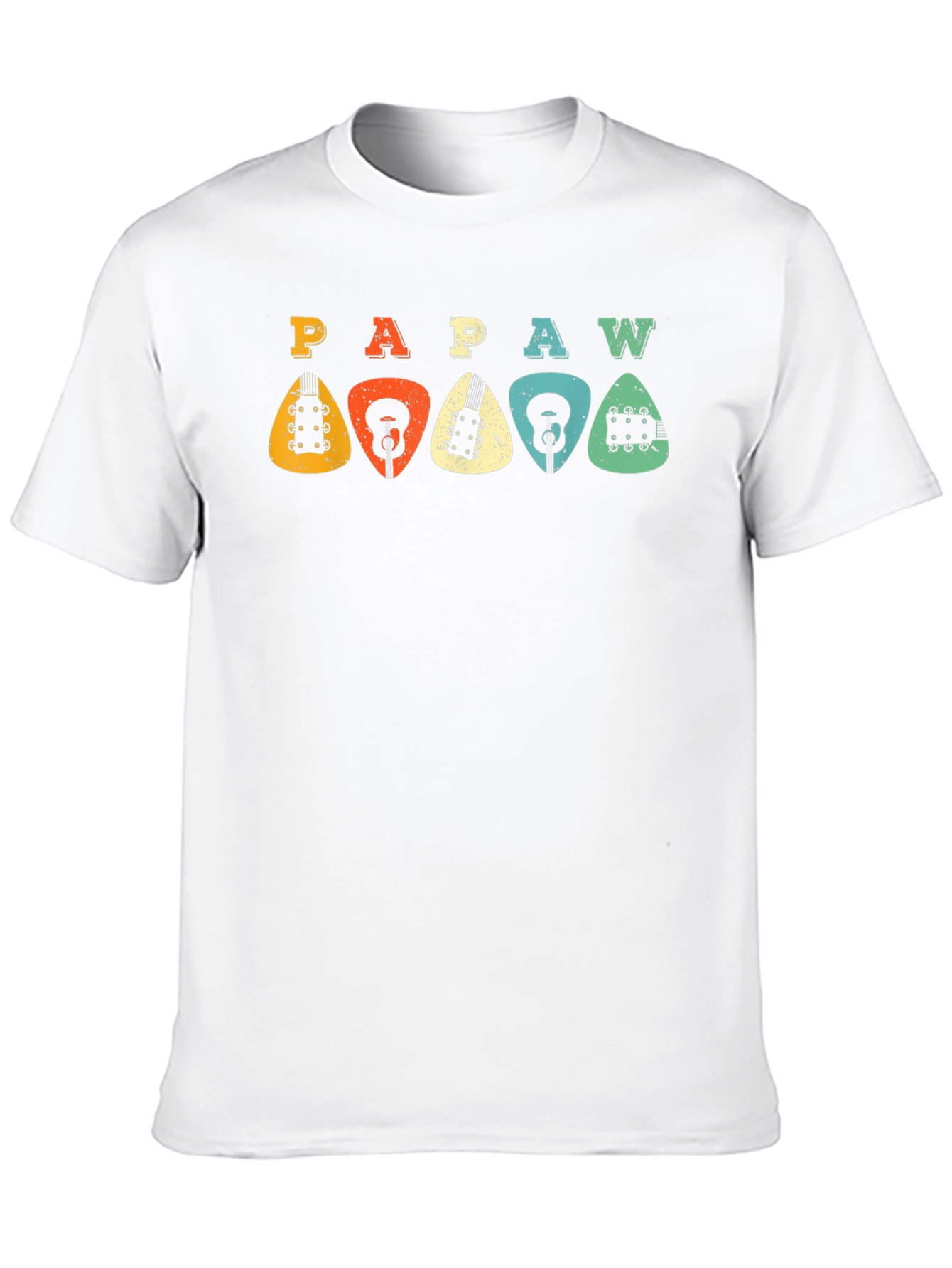 Retro PAPAW Guitar Pick T-Shirt